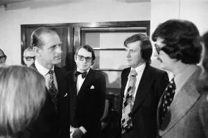 01519 Prints: Prince Philip, Duke of Edinburgh, visits the offices of the Daily Mirror, Holborn office