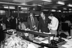 01519 Prints: Prince Philip, Duke of Edinburgh, visits the offices of the Daily Mirror, Holborn office