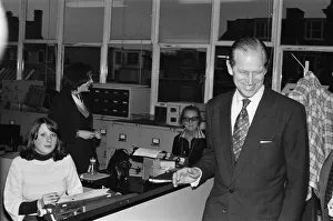 Prince Philip, Duke of Edinburgh, visits the offices of the Daily Mirror, Holborn office