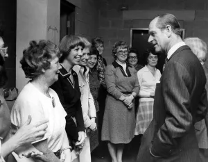 Prince Philip, Duke of Edinburgh visits Salford University, Greater Manchester