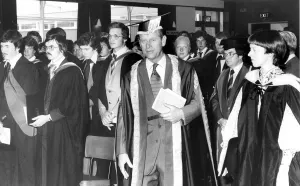 01359 Prints: Prince Philip, Duke of Edinburgh visits Salford University for the degrees ceremony