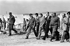 Prince Philip, Duke of Edinburgh visits the site of the El Asnam earthquake, Algeria