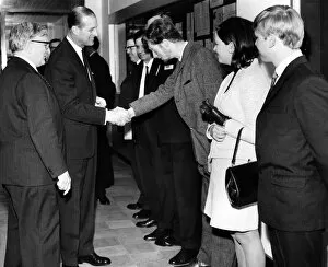 01359 Collection: Prince Philip, Duke of Edinburgh visits University of Manchester Institute of Science