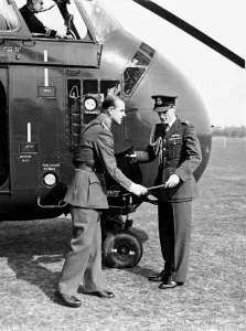 00476 Prints: Prince Philip, Duke of Edinburgh, visits the Welsh guards training centre at Pirbright