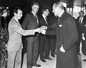 Prince Philip, Duke of Edinburgh, is welcomed to NEI Parsons by Brian Baker 24th