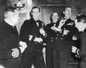 Philip Prints: Prince Philip and his friends celebrate his Stag Party here in November 1947