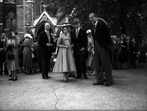 Prince Philip and Princess Margaret July 1952 at the wedding of Gerald Lascelles