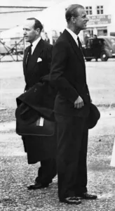 Visiting Prints: Prince Philip with Private Secretary Lieutenant Commander Michael Parker in Gibraltar
