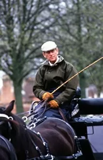 Images Dated 18th April 1987: Prince Philip at Smiths Lawn Windsor April 1987