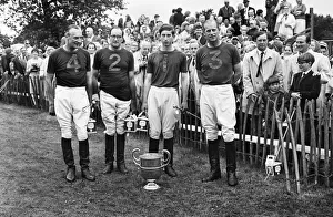 Prince Philip, his son Prince Charles and their polo team Windsor win the Junior County