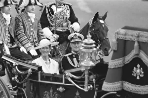 PRINCE PHILIP WITH SUSAN BARRANTES DURING THE ROYAL WEDDING OF THE DUKE AND DUCHESS OF