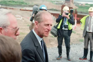 Prince Philip visiting Tees Barrage. 18th May 1993
