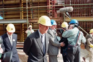 00760 Prints: Prince Philip visiting Tees Barrage. 18th May 1993