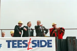 00760 Prints: Prince Philip visiting Tees Barrage. 18th May 1993