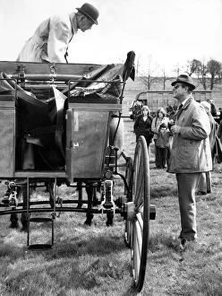 00074 Prints: Prince Phillip the Duke of Edinburgh enjoying his favourite pastime talking to someone
