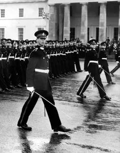 00395 Prints: The Prince and Princess Michael of Kent Prince Michael leading his contingent of