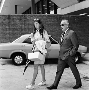 Prince Rainier and his daughter Princess Caroline leaving Heathrow Airport for Paris