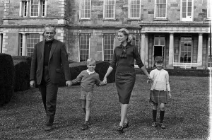 00046 Prints: Prince Rainier of Monaco with Princess Grace and family August 1963