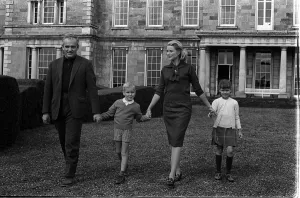 Prince Rainier of Monaco with Princess Grace and family August 1963