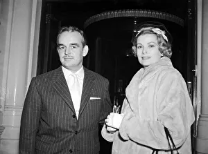 Prince Rainier and Princess Grace of Monaco arrive at the Connaught Hotel after having