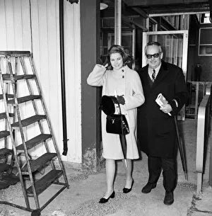 Prince Rainier and Princess Grace of Monaco at Heathrow Airport. 15th January 1968
