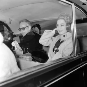 Prince Rainier and Princess Grace of Monaco at Heathrow Airport. 15th January 1968