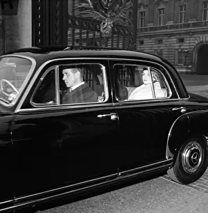 Prince Rainier and Princess Grace of Monaco leave Buckingham Palace after having lunch