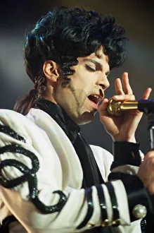 White And Black Small Jacket Prints: Prince seen here performing at BBC Broadcasting House as part of his Act II tour 7th