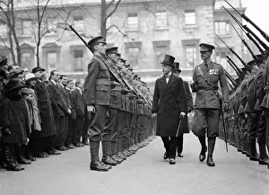 Prince of Wales (later King Edward VIII) inspecting Honourable Artillery Company Guard of