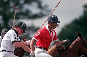 01523 Prints: PRINCE OF WALES AND MAJOR JAMES HEWITT PLAYING POLO - 91 / 6483 -----
