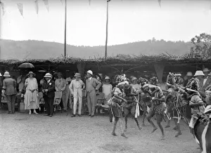 Prince of Wales watching Bundu girls dancers at Freetown