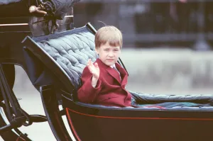Carriage Prints: Prince William, aged 5 and two weeks away from his 21st June 6th birthday Buckingham