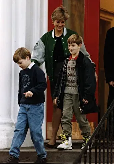Prince William Collection 1990 Prince William coming out of school