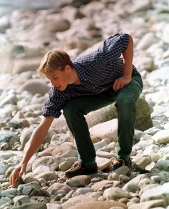 Rocks Prints: Prince William Collection 1997 Prince william on River Dee balmoral August 1997 he is