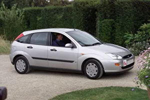 Prince William at Highgrove during driving lesson July 1999 in a Ford Focus