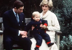 Prince William, with his parents Prince Charles and Princess Diana