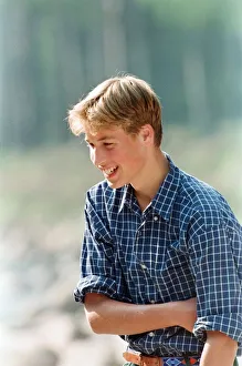Brothers Prints: Prince William pictured during an official photocall on the banks of the River Dee