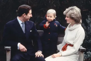 Prince William with Prince Charles and Princess Diana at Kensington Palace 14th