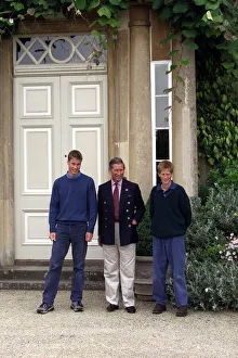 Prince William with Prince Harry and Prince Charles July 1999 Pictured