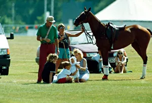Prince Prints: Prince William, Princess Beatrice and her nanny at Windsor Horse Watching