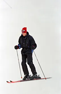 01504 Prints: Prince William on the ski slopes of Klosters during an official photocall. January 1998