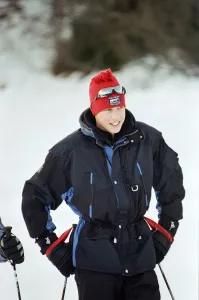 01504 Prints: Prince William on the ski slopes of Klosters during an official photocall. January 1998
