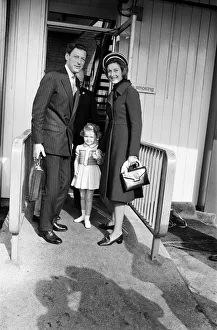 01376 Prints: Princess Alexandra and her husband Angus Ogilvy at Heathrow Airport with their daughter