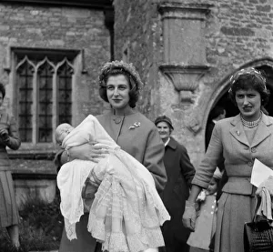 1959 Prints: Princess Alexandra of Kent became a Godparent to the baby son of Mr Charles Morrison