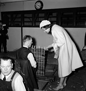 Princess Alexandra of Kent visits the London Association for the Blind headquarters in