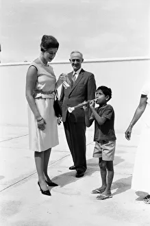 Middle East Prints: Princess Alexandra of Kent visits the Reilly Centre for the Blind in Aden, Yemen
