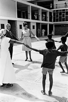 01241 Prints: Princess Alexandra of Kent visits the Reilly Centre for the Blind in Aden, Yemen