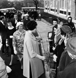 01248 Prints: Princess Alexandra of Kent visits the WYCA flats at Roden Court, Hornsey Rise, London
