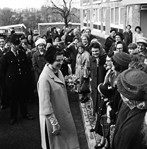 01248 Prints: Princess Alexandra of Kent visits the WYCA flats at Roden Court, Hornsey Rise, London