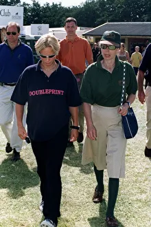 Princess Anne August 98 At horse trials at her Gatcombe Park home with daughter